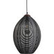 Jule 1 Light Black / Brown Pendant Ceiling Light